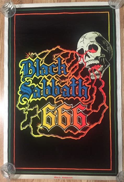 black sabbath black light poster